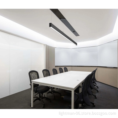 Suspended LED Pendant Linear Light Fixtures: 36W-48W, White/Black, 600mm-1200mm Length
